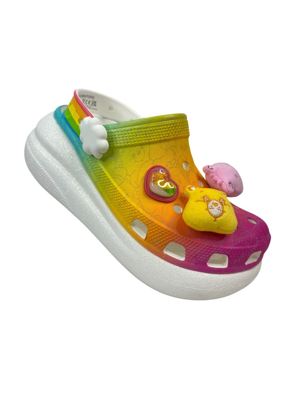 Crocs Classic Crush Clog Care Bears 'Rainbow' M Size 5/W Size 7 (210103-100)
